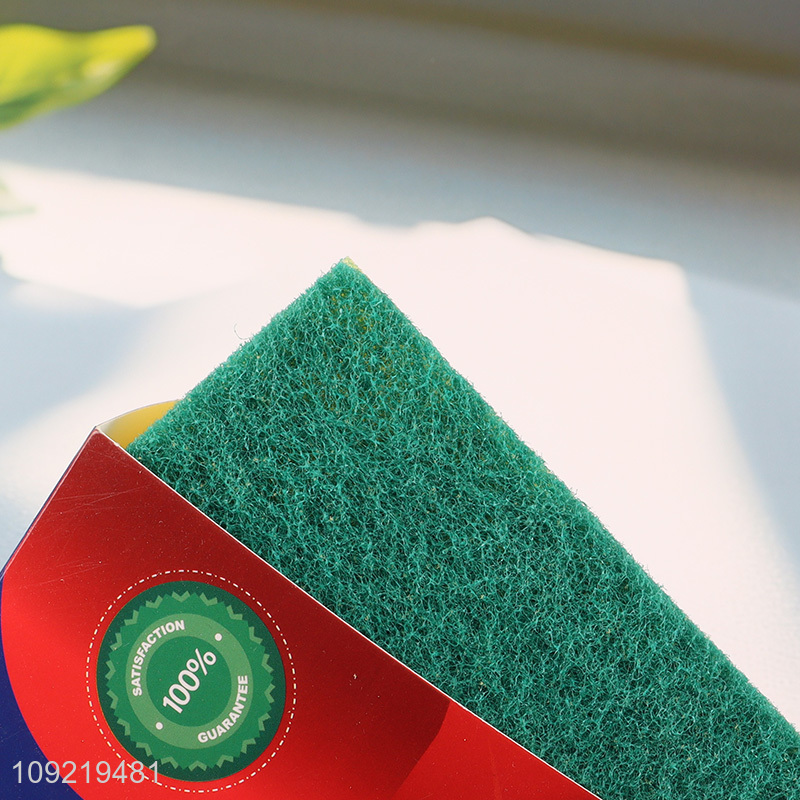 China Wholesale 4PCS Kitchen Cleaning Sponges Heavy Duty Scrub Sponges