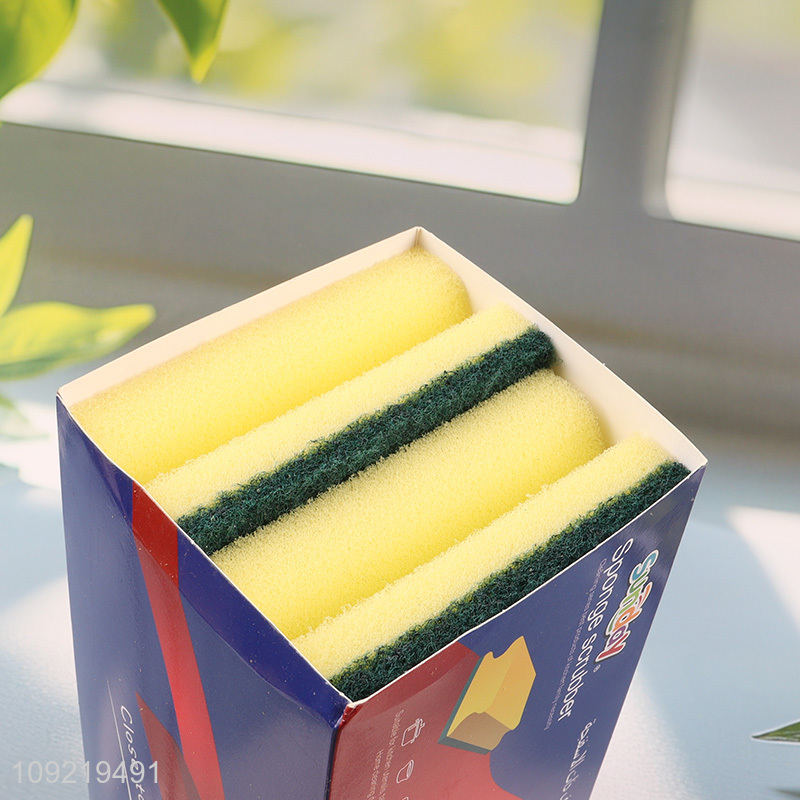 Good Quality 6PCS Non-Scratch Cleaning Sponges Scrub Sponges Dish Sponges