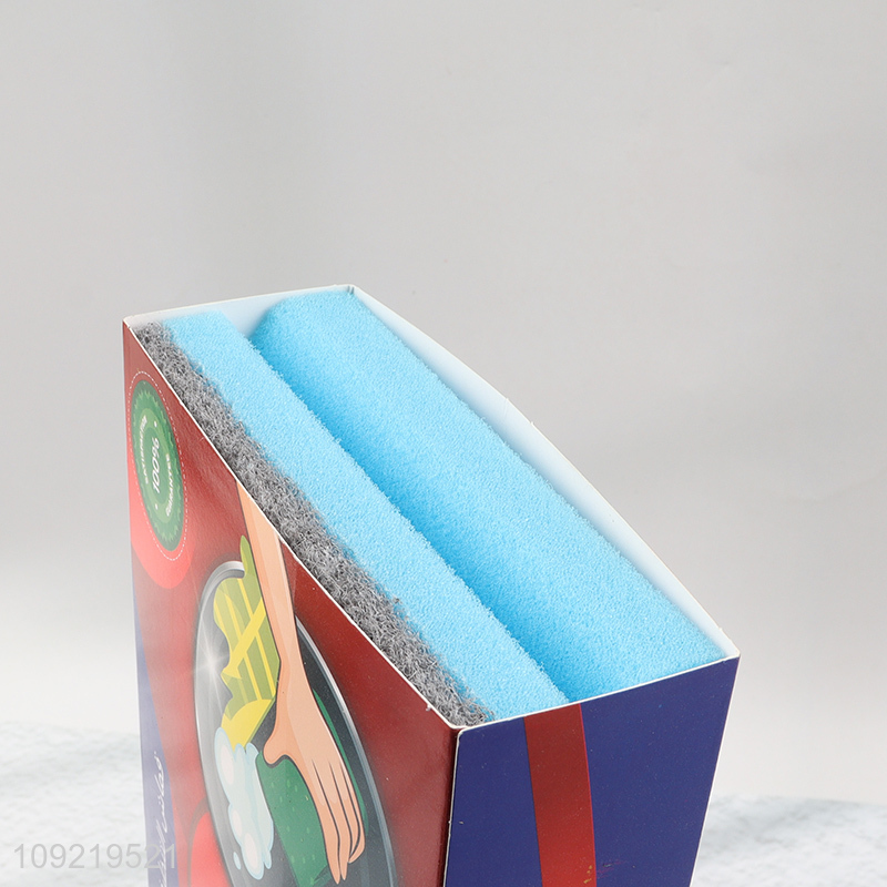 New Product 4PCS Heavy Duty Cleaning Sponges Scouring Pads for Kitchen