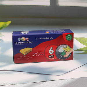 China Supplier 6PCS Dish Cleaning Sponges Scrub Sponges for Kitchen