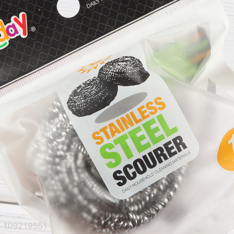 Factory Price 1Pc Stainless Steel Wool Scrubber Kitchen Dish Scrubber