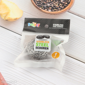 Factory Price 1Pc Stainless Steel Wool Scrubber Kitchen Dish Scrubber