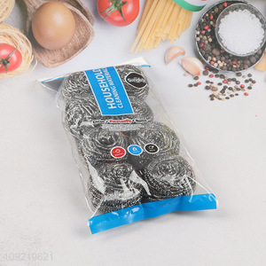 Low Price 8PCS Stainless Steel Wool Scrubbers Heavy Duty Pan Scrubbers