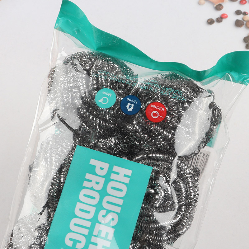 New Product 6PCS Heavy Duty Steel Wool Scrubbers Stainless Steel Scrubbers