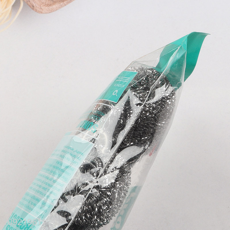 New Product 6PCS Heavy Duty Steel Wool Scrubbers Stainless Steel Scrubbers