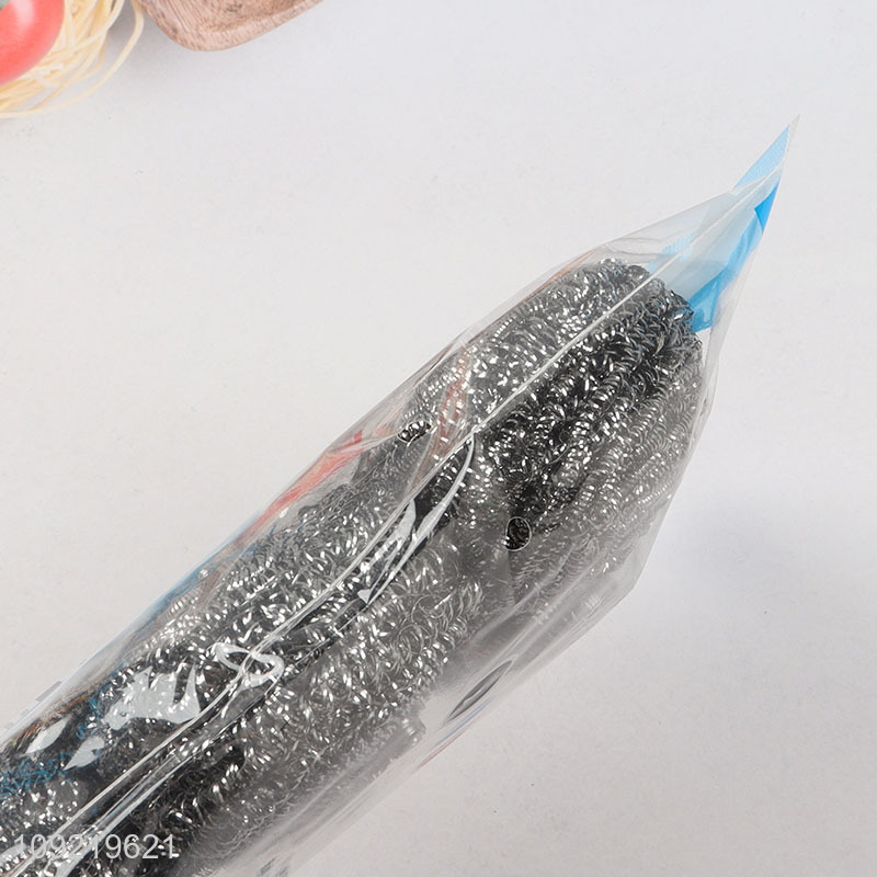 Low Price 8PCS Stainless Steel Wool Scrubbers Heavy Duty Pan Scrubbers