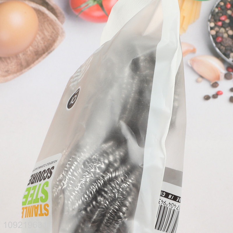 Good Quality 6PCS Stainless Steel Wool Scrubbers for Cleaning Pots Pans