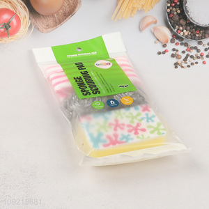 Good Quality 4PCS Kitchen Cleaning Kit Steel Wool Scrubber Dish Sponge Set