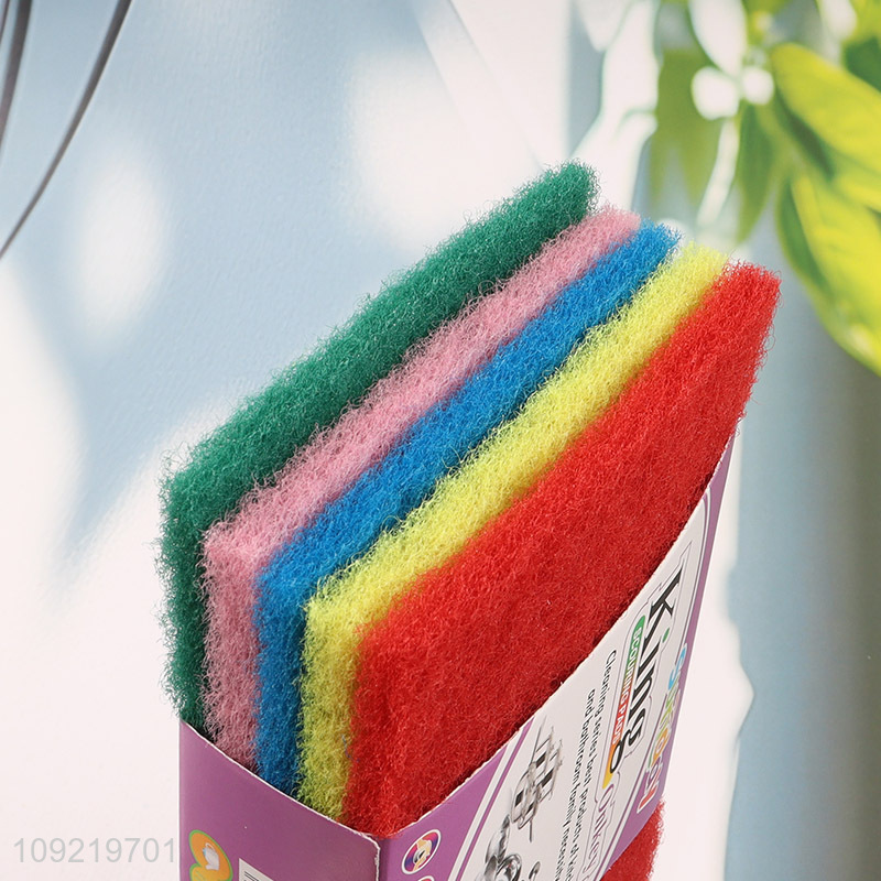 Good Quality 5PCS Multi-Purpose Heavy Duty Scouring Pads for Kitchen