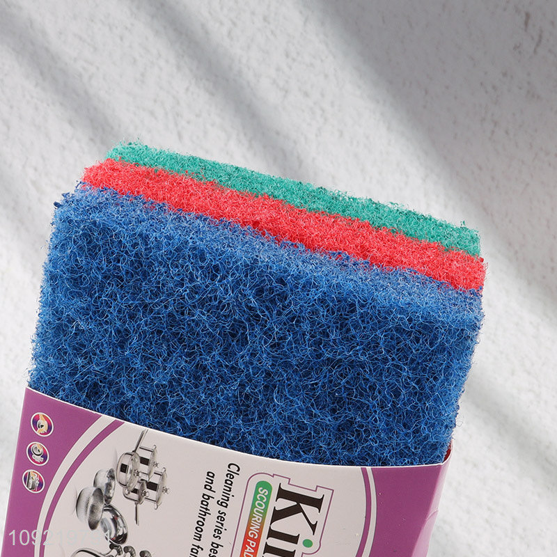 Online Wholesale 3PCS Heavy Duty Scouring Pads Kitchen Pots Scrubbers