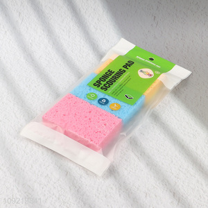 Hot Selling 3PCS Natural Cellulose Compressed Sponges for Kitchen Dish Washing