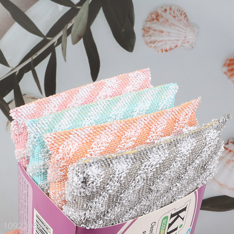 New Arrival 4PCS Heavy Duty Cleaning Sponges for Washing Dishes Pans