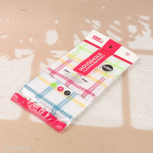 Hot Selling 3PCS Plaid Cleaning Towels Cotton Dish Cleaning Cloths