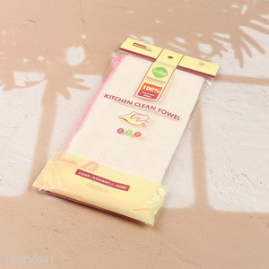 Good Quality 3PCS Cotton Cleaning Cloths Dishwashing Rags for Kitchen