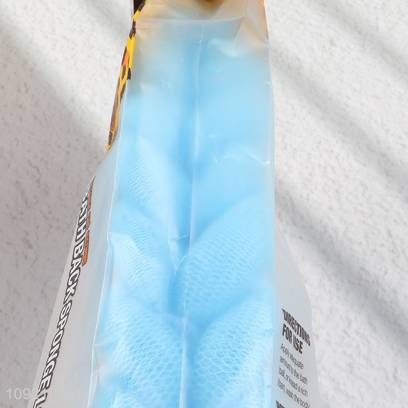 Hot Selling Long Stretch Back Mesh Loofah Bath Sponge Body Scrubber