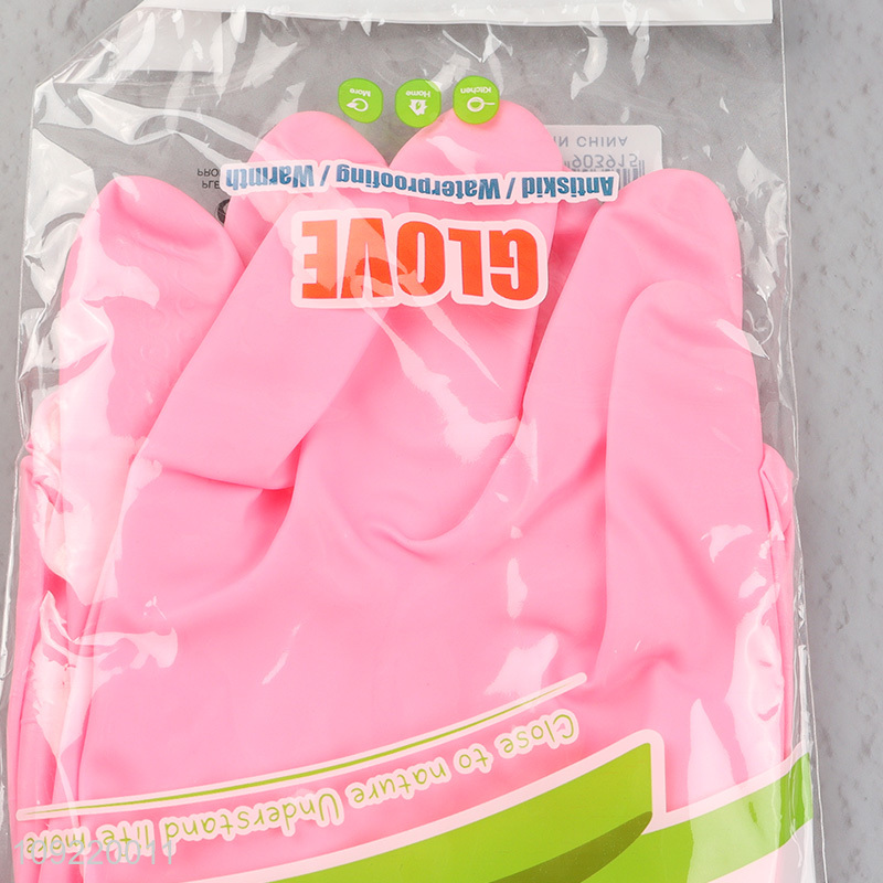 Low Price Household Gloves Waterproof Reusable Kitchen Dishwashing Gloves