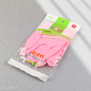 Low Price Household Gloves Waterproof Reusable Kitchen Dishwashing Gloves