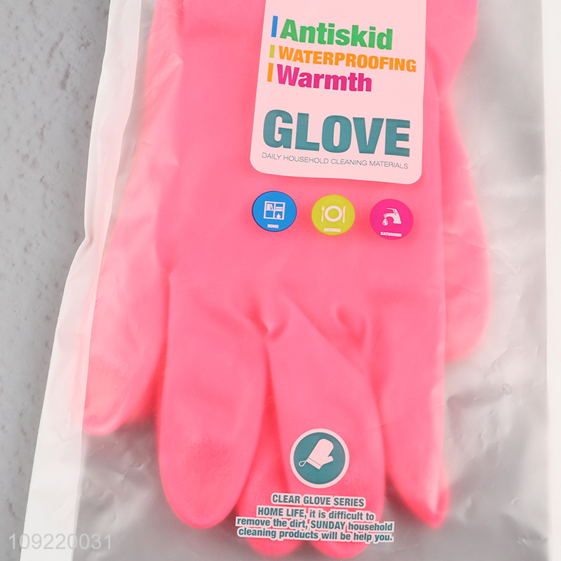 Wholesale Waterproof Long Sleeve PVC Household Gloves for Kitchen Laundry