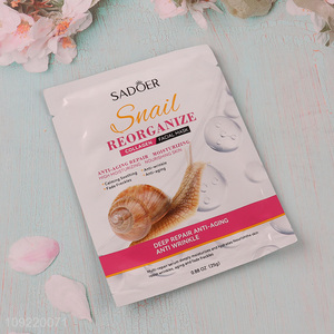 Hot selling facial care snail reorhanize collagen facial mask wholesale