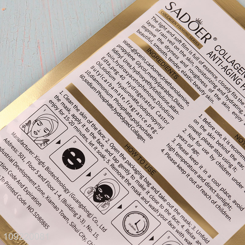 China factory anti-aging collagen facial mask for facial care