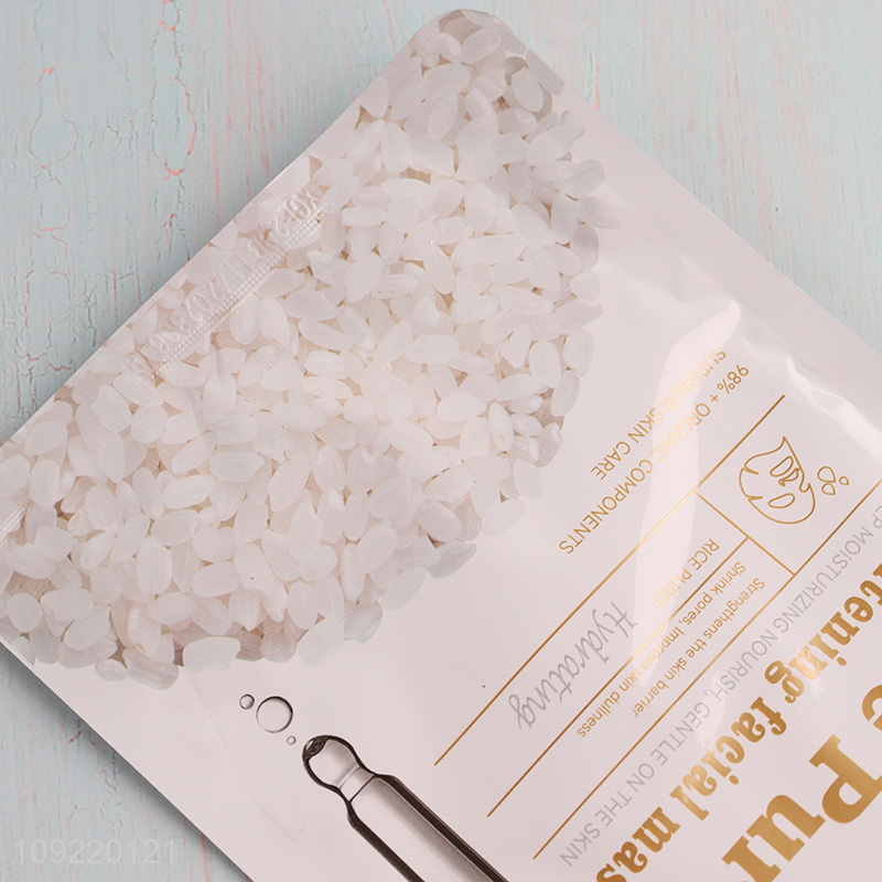 Good selling facial care rice puree whitening facial mask wholesale
