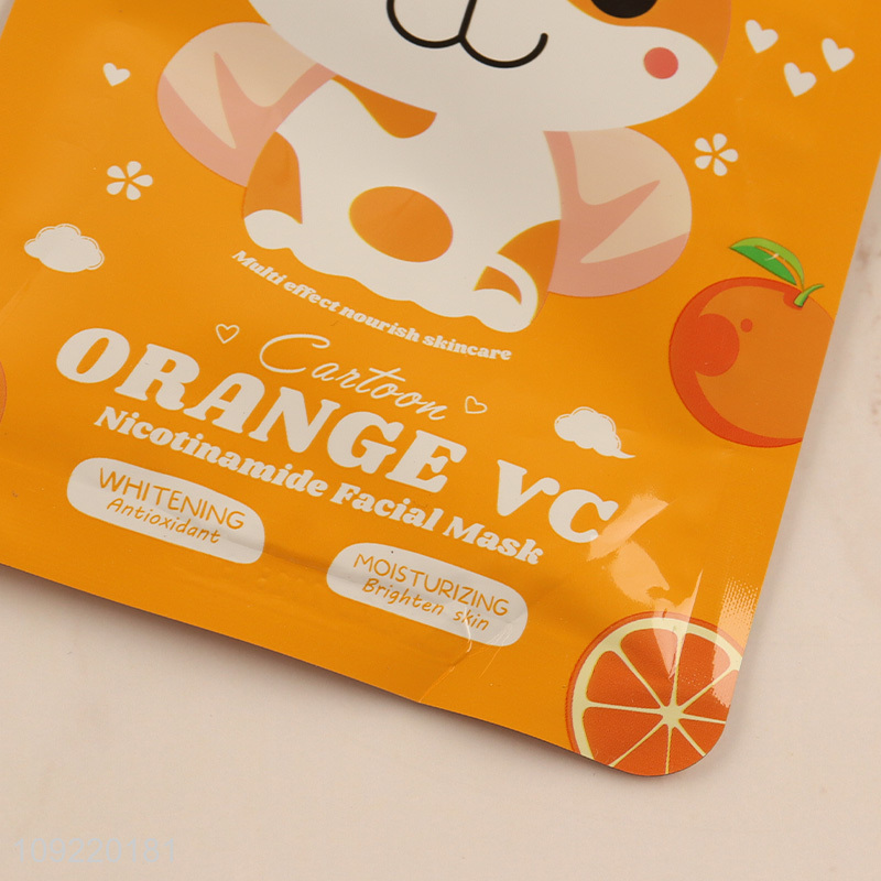 Most popular orange vc whitening moisturizing facial mask for sale