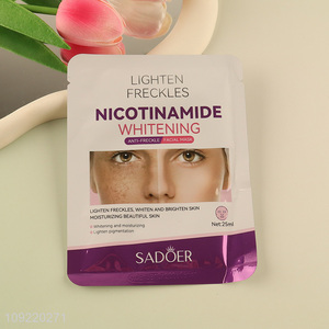 Top quality nicotinamide whitening anti-freckle facial mask for sale