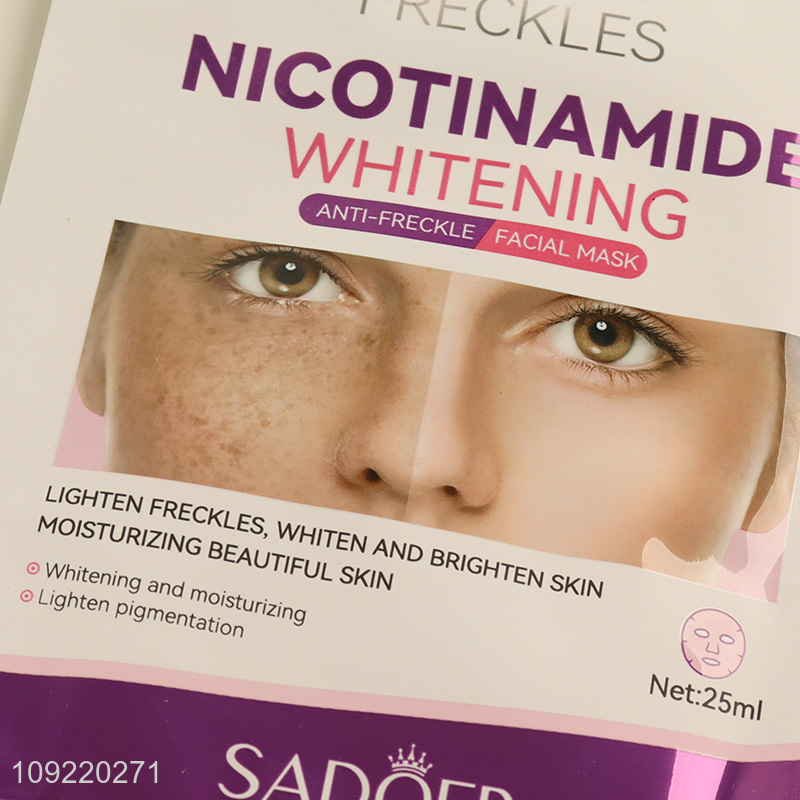 Top quality nicotinamide whitening anti-freckle facial mask for sale