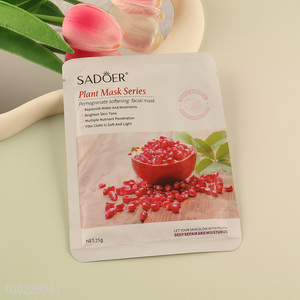 China wholesale pomegranate softening facial mask facial care for adult