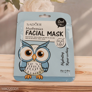Factory direct sale adult blueberry deep hydrating facial mask wholesale