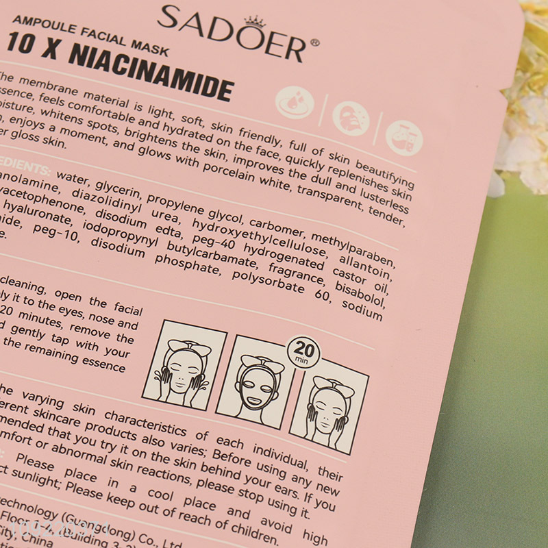 New style adult ampoule facial mask uniform whitening facial mask