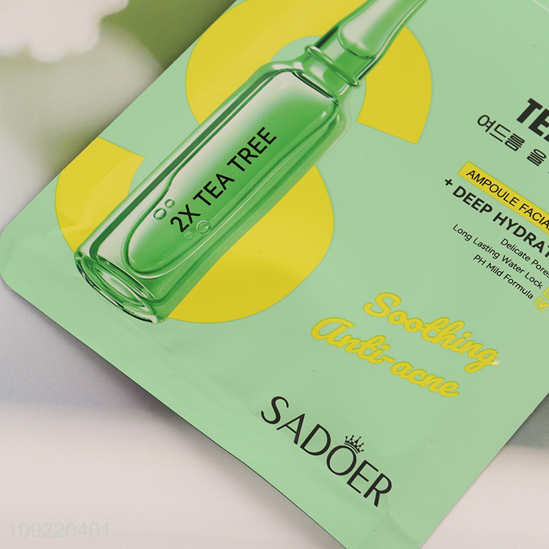 Hot products double tea tree ampoule facial mask deep hydrating facial mask