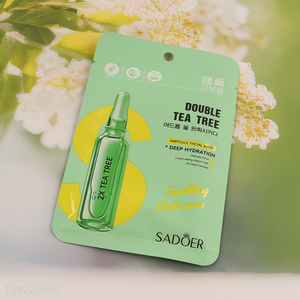 Hot products double tea tree ampoule facial mask deep hydrating facial mask