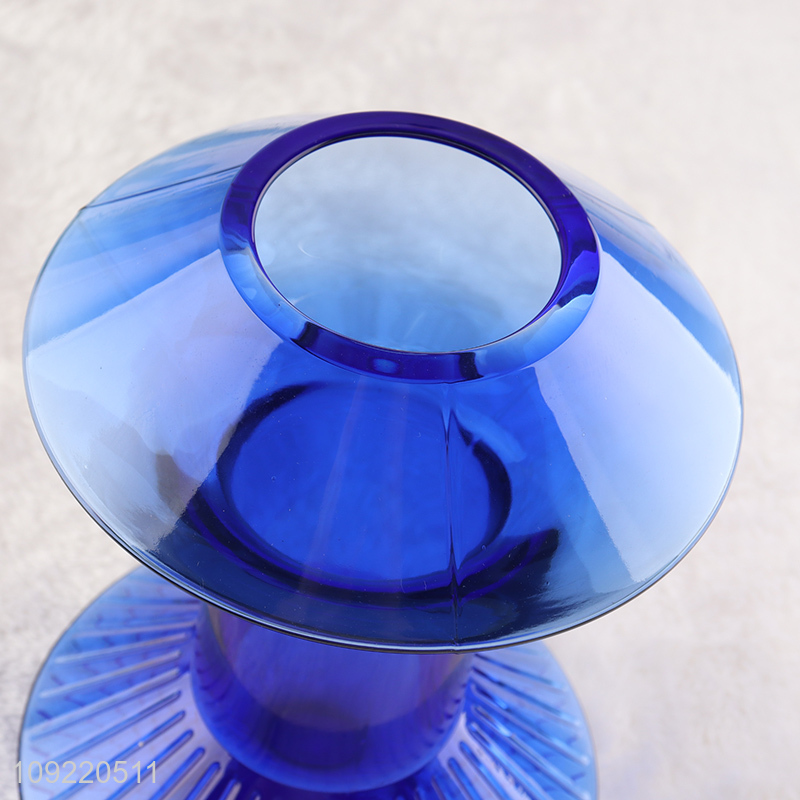 Top quality home decor glass flower vase bud base for sale