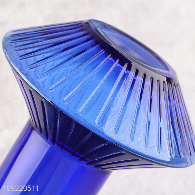 Top quality home decor glass flower vase bud base for sale