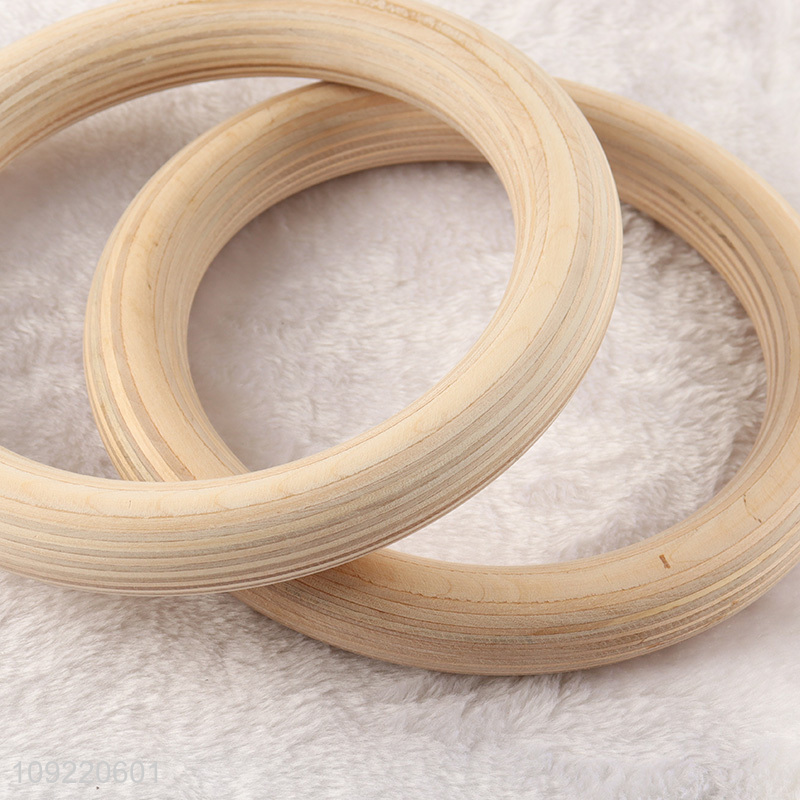 Top products indoor wooden fitness yoga rings sports rings