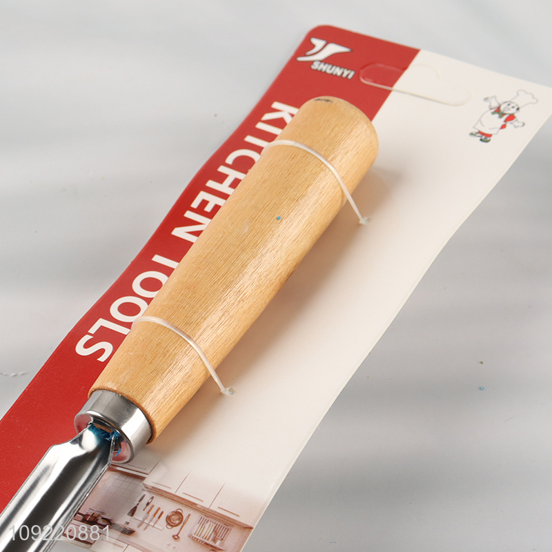 China supplier stainless steel fruits corer with wooden handle