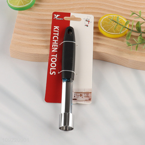 Yiwu market household kitchen gadget stainless steel fruits corer with pp handle