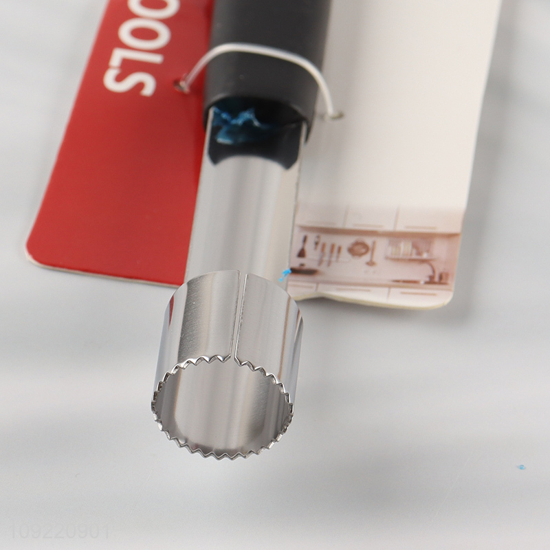 Yiwu market household kitchen gadget stainless steel fruits corer with pp handle