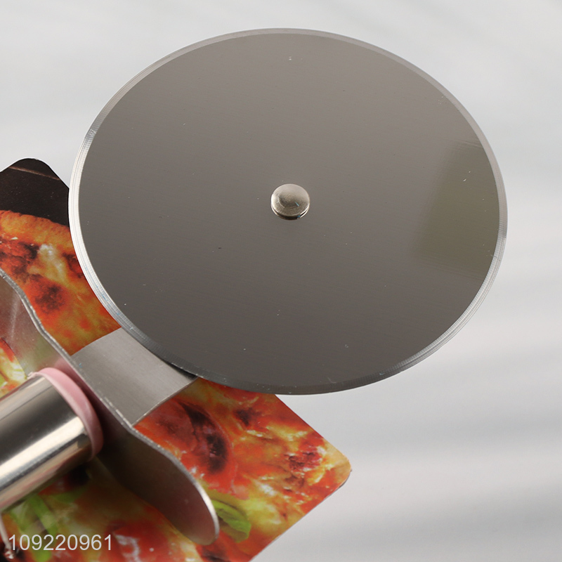 Most popular round stainless steel pizza wheel pizza cutter pizza tool