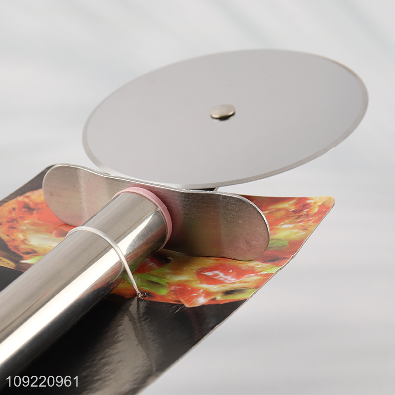 Most popular round stainless steel pizza wheel pizza cutter pizza tool