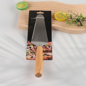 Top products stainless steel pizza tool pizza spatula with wooden handle