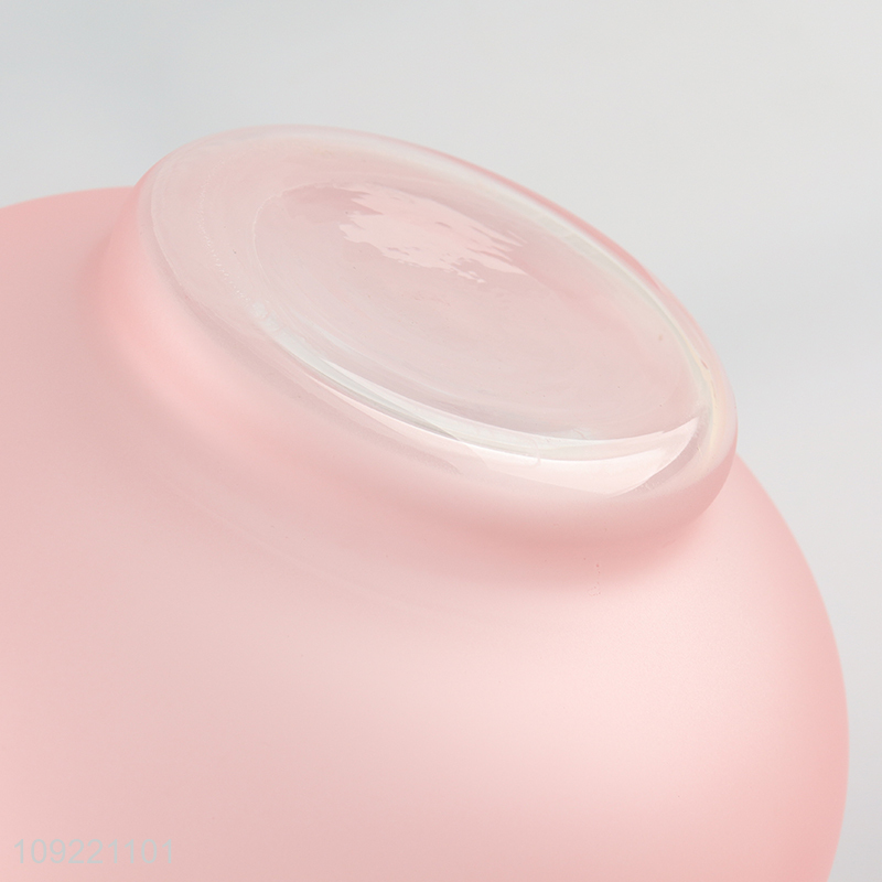 China supplier pink glass tabletop decor flower vase hydroponic vase