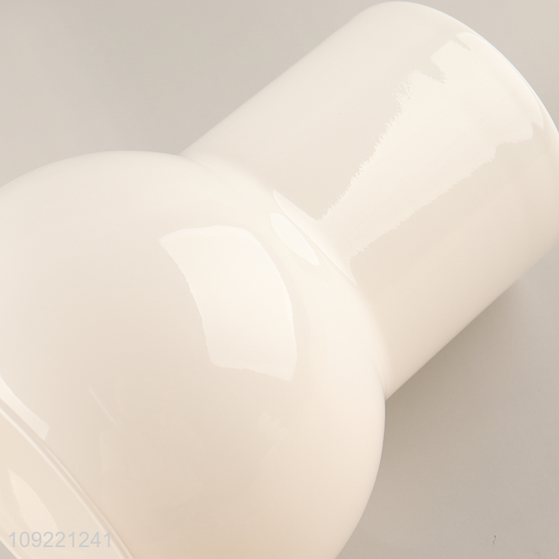 Online wholesale white glass indoor decor flower vase hydroponic vase