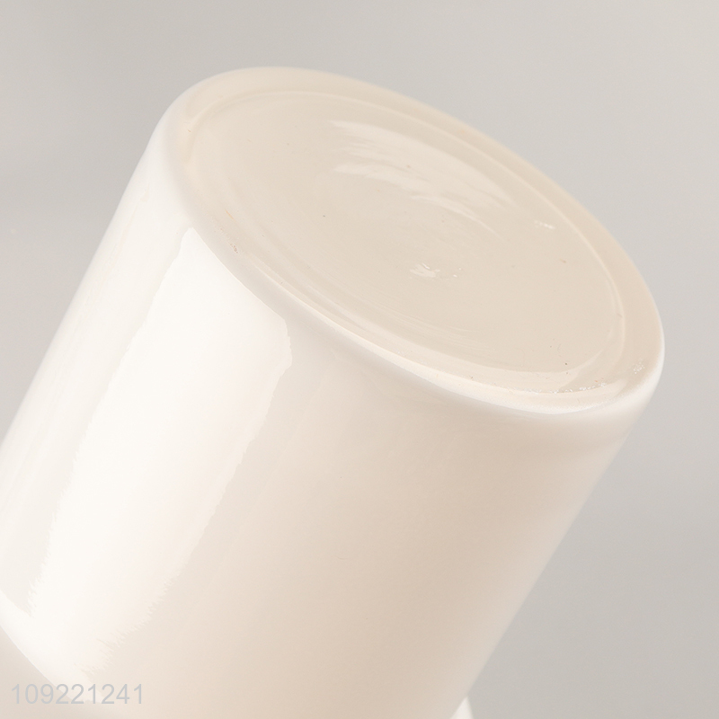 Online wholesale white glass indoor decor flower vase hydroponic vase