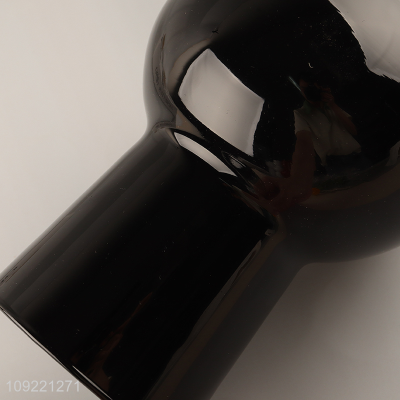 Popular products modern style black glass flower vase hydroponic vase