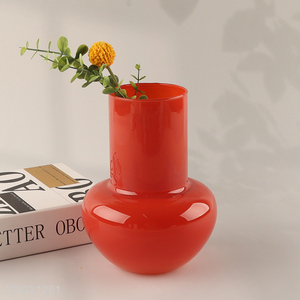 Factory price glass flower vase hydroponic vase home decor plants vase