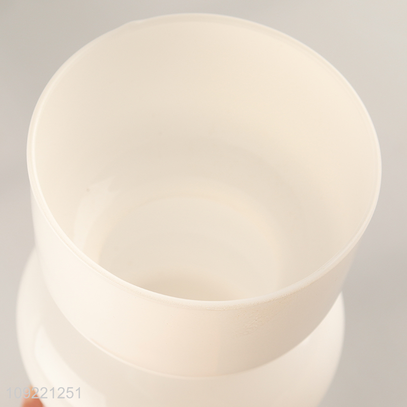 Good price white glass flower vase hydroponic vase for living room decor