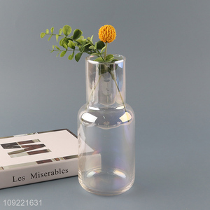 Top selling glass living room decor flower vase hydroponic vase bud vase