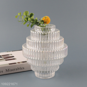 Hot selling glass home indoor decor flower vase hydroponic vase bud vase